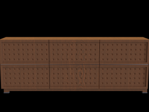 Modern Wooden Shoe Cabinet Modello 3D