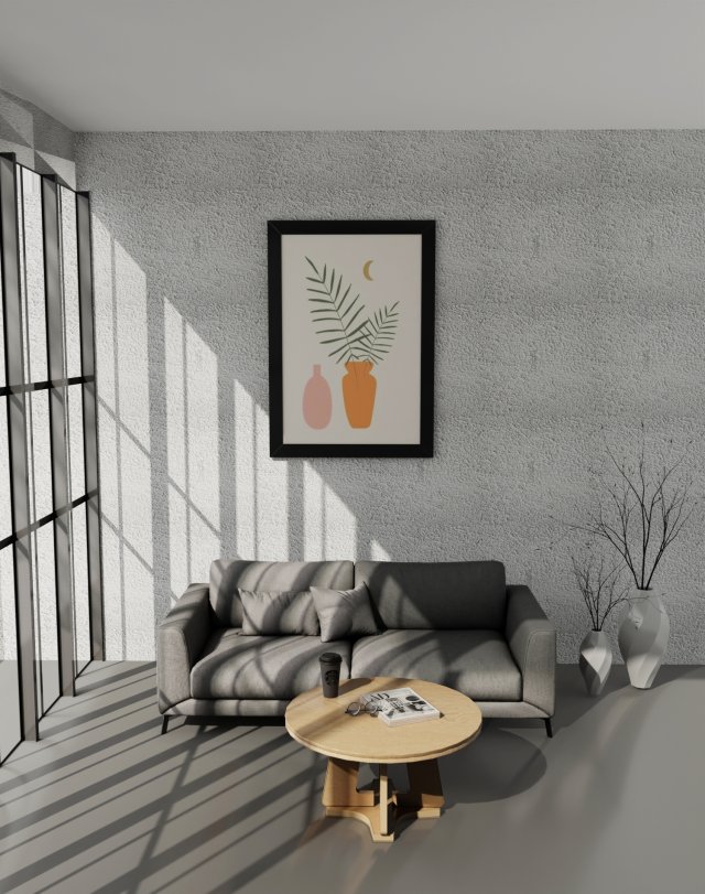 Scenic Boho Art Photoframe 3D Модель .c4d .max .obj .3ds .fbx .stl .blend 