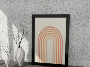 Modern Boho Art Photo Frame 3D Model