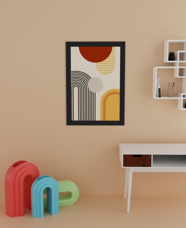 Geometric Harmony Boho Art 3D Модель .c4d .max .obj .3ds .fbx .stl .blend 