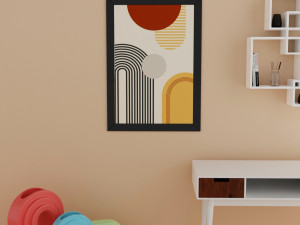 Geometric Harmony Boho Art 3D Model