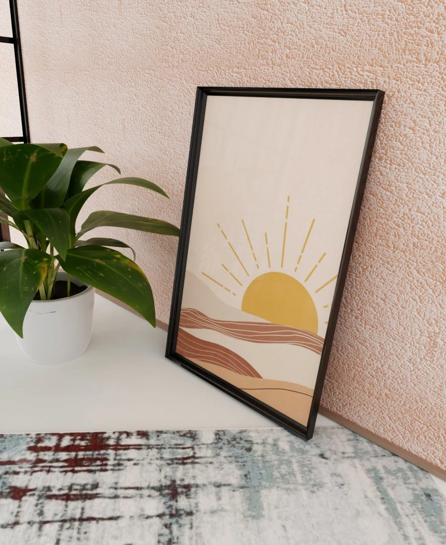 Sundown Serenity Boho Art 3D Model .c4d .max .obj .3ds .fbx .stl .blend 