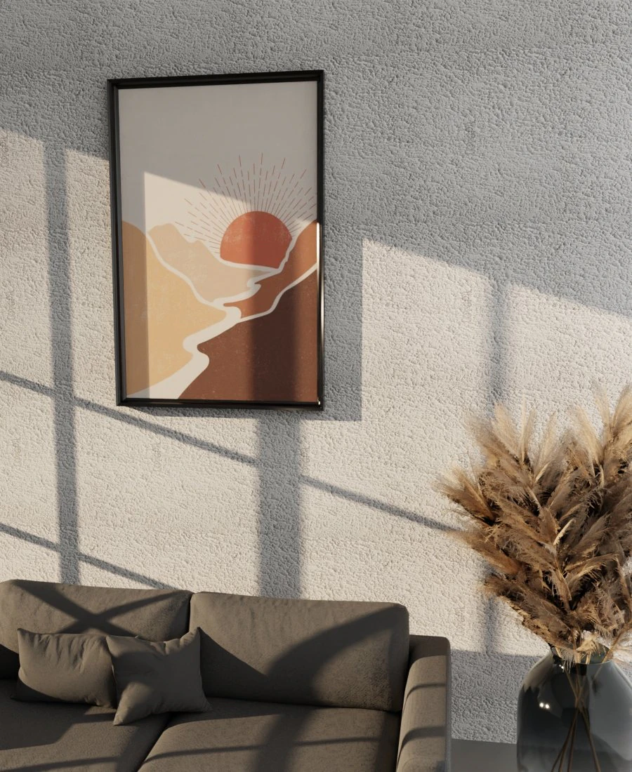 Mountain Range Boho Art 3D Model .c4d .max .obj .3ds .fbx .stl .blend