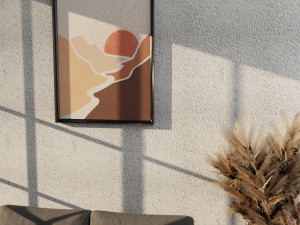 Mountain Range Boho Art 3D Model