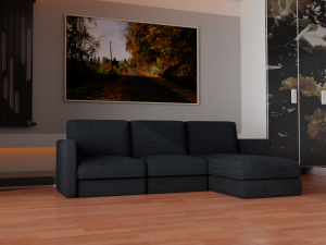 Elegant Sofa Free 3D मॉडल