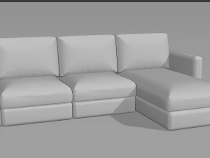 Elegant Sofa Free 3D Model