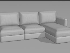 Elegant Sofa Free 3D मॉडल