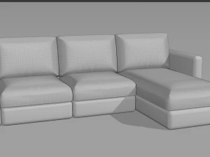 Elegant Sofa Free 3D Model