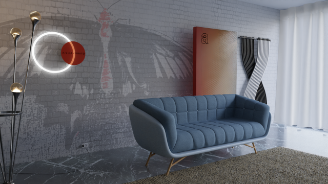 Elegant Sofa Model 3D .c4d .max .obj .3ds .fbx .stl .blend 