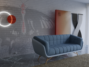Elegant Sofa Model 3D