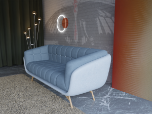 Elegant Sofa Model 3D