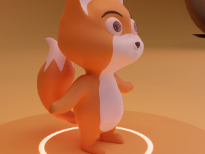 Stylized Fox 3D Model
