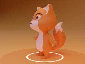 Stylized Fox 3D Model