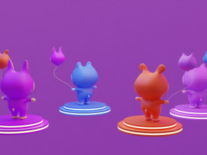 Stylized Puppy 3D Модель
