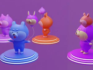 Stylized Puppy 3D Model