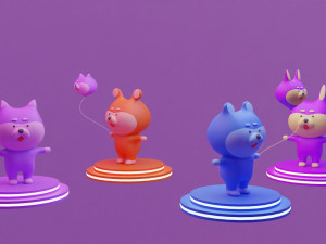 Stylized Puppy 3D Модель
