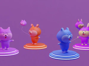Stylized Puppy 3D Model