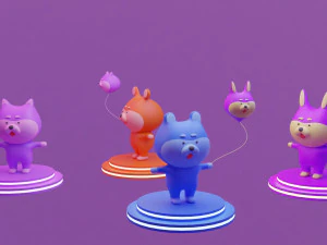 Stylized Puppy 3D Model