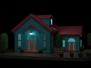 Stylized minimal House 3D Model