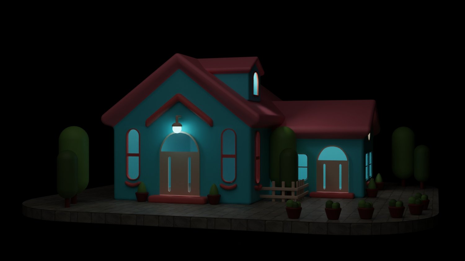 Stylized minimal House 3D Модель in Выдуманные 3DExport