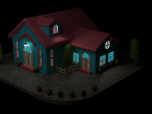 Stylized minimal House 3D Model