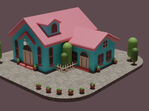 Stylized minimal House 3D Model