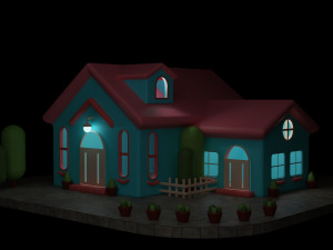 Stylized minimal House 3D Model
