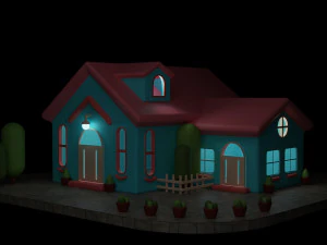 Stylized minimal House 3D Model