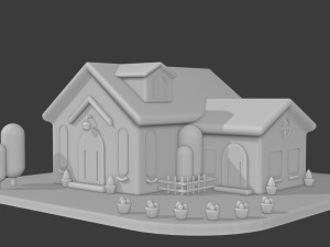 Stylized minimal House 3D Model
