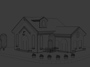 Stylized minimal House 3D Model