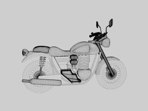 Stylized Motorcycle 3D Model