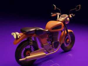 Stylized Motorcycle 3D Model