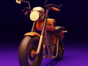 Stylized Motorcycle 3D Model