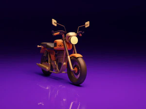 Stylized Motorcycle 3D Model