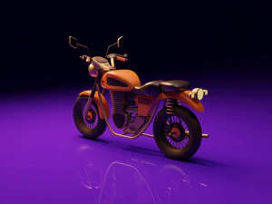 Stylized Motorcycle 3D Model
