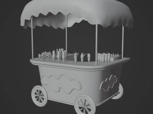 Ice Cream Cart 3D Model