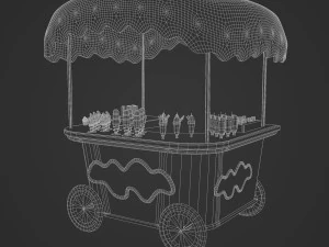 Ice Cream Cart 3D Model