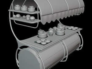 Delisious Cake Cart 3D Model