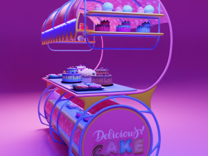 Delisious Cake Cart 3D 모델