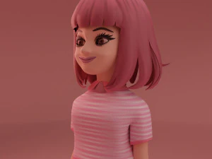 Cute Little Girl 3D Model