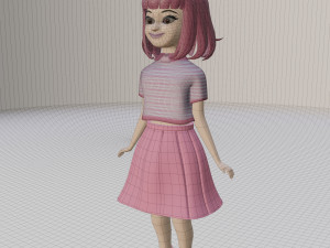 Cute Little Girl 3D Model