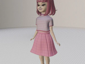 Cute Little Girl 3D Model