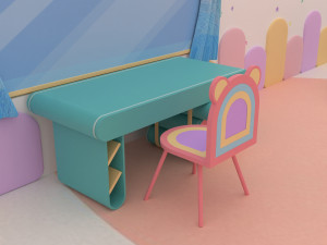 Stylized kids room 3D Model
