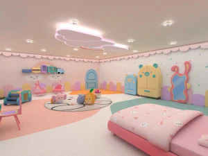 Stylized kids room 3D Model