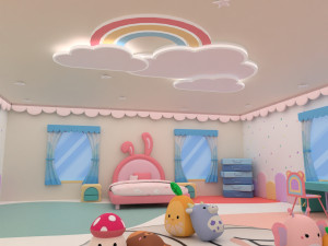 Stylized kids room 3D Model