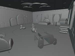 Stylized kids room 3D Model