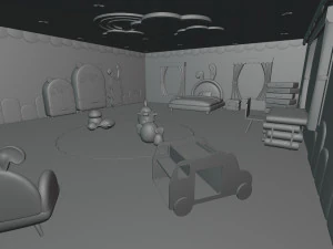 Stylized kids room 3D Model