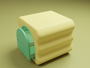 Stylized Bed Side Box 3D 모델