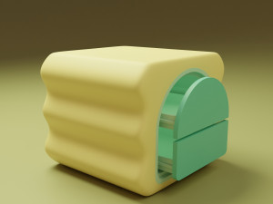 Stylized Bed Side Box 3Dモデル