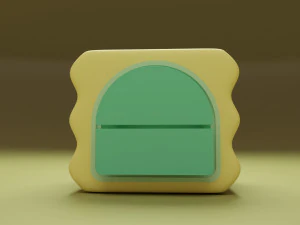 Stylized Bed Side Box 3D Model